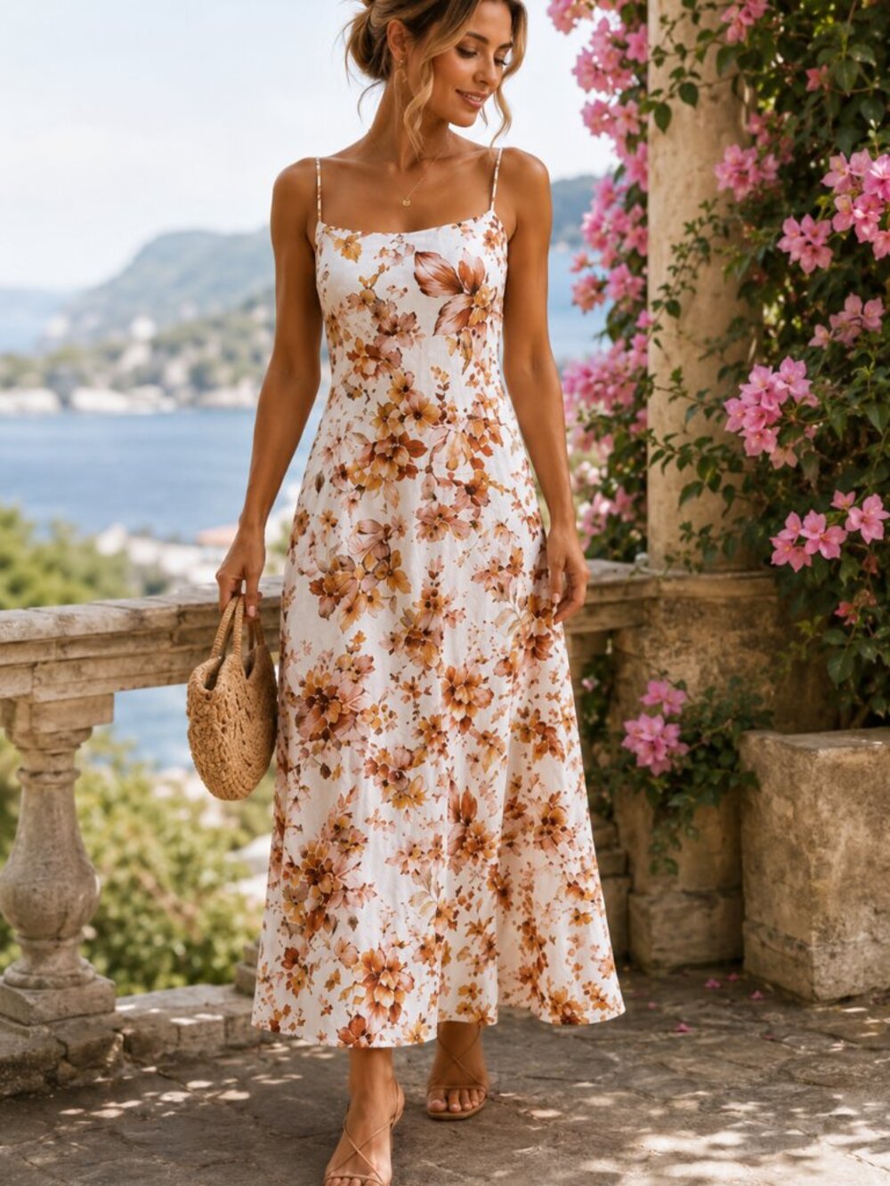 Bardot Floral Midi Dress Womens 12 XL Open Back Slip Wedding Guest Bridal Shower